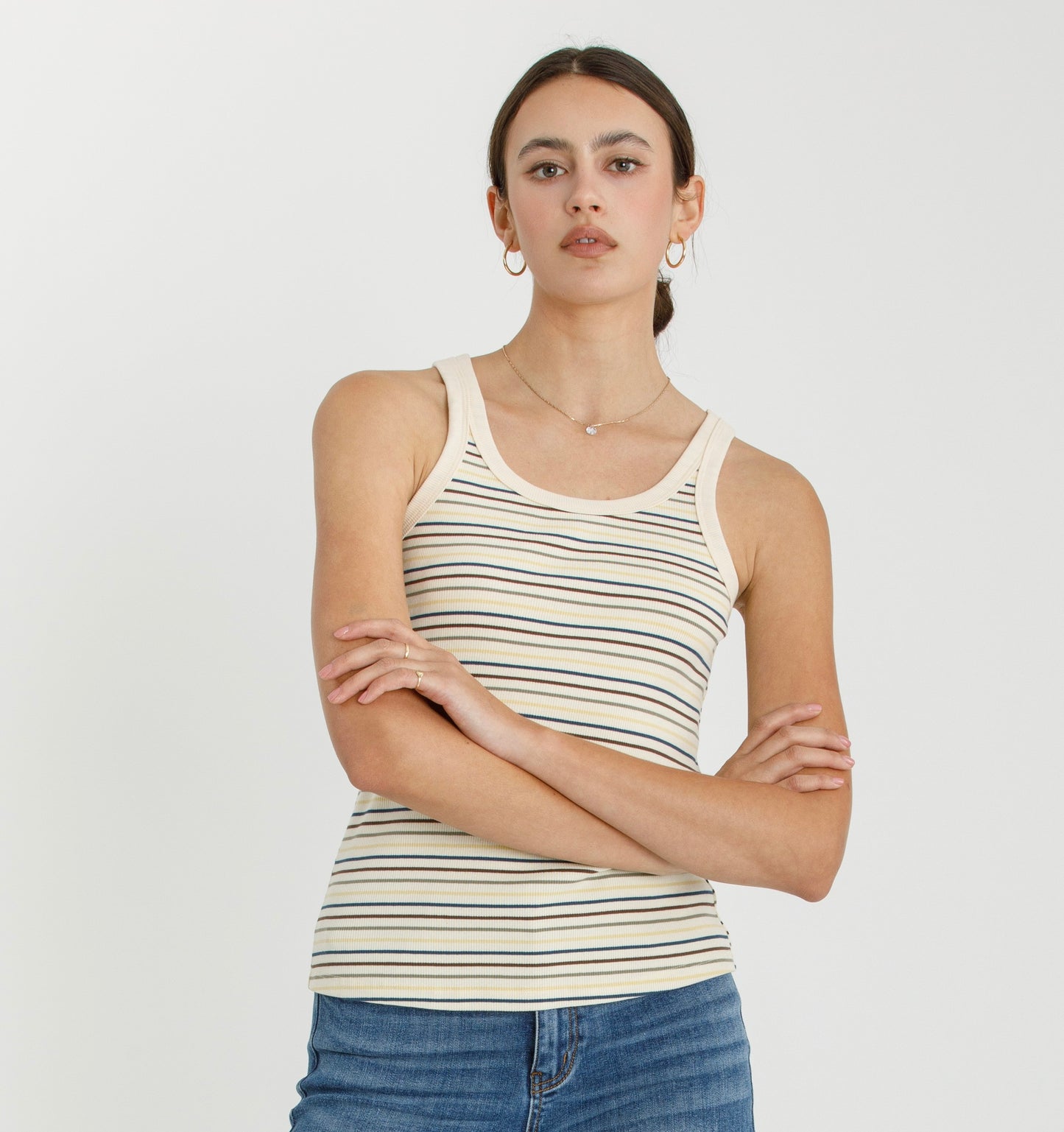 Stripe Ribbed Tank Top