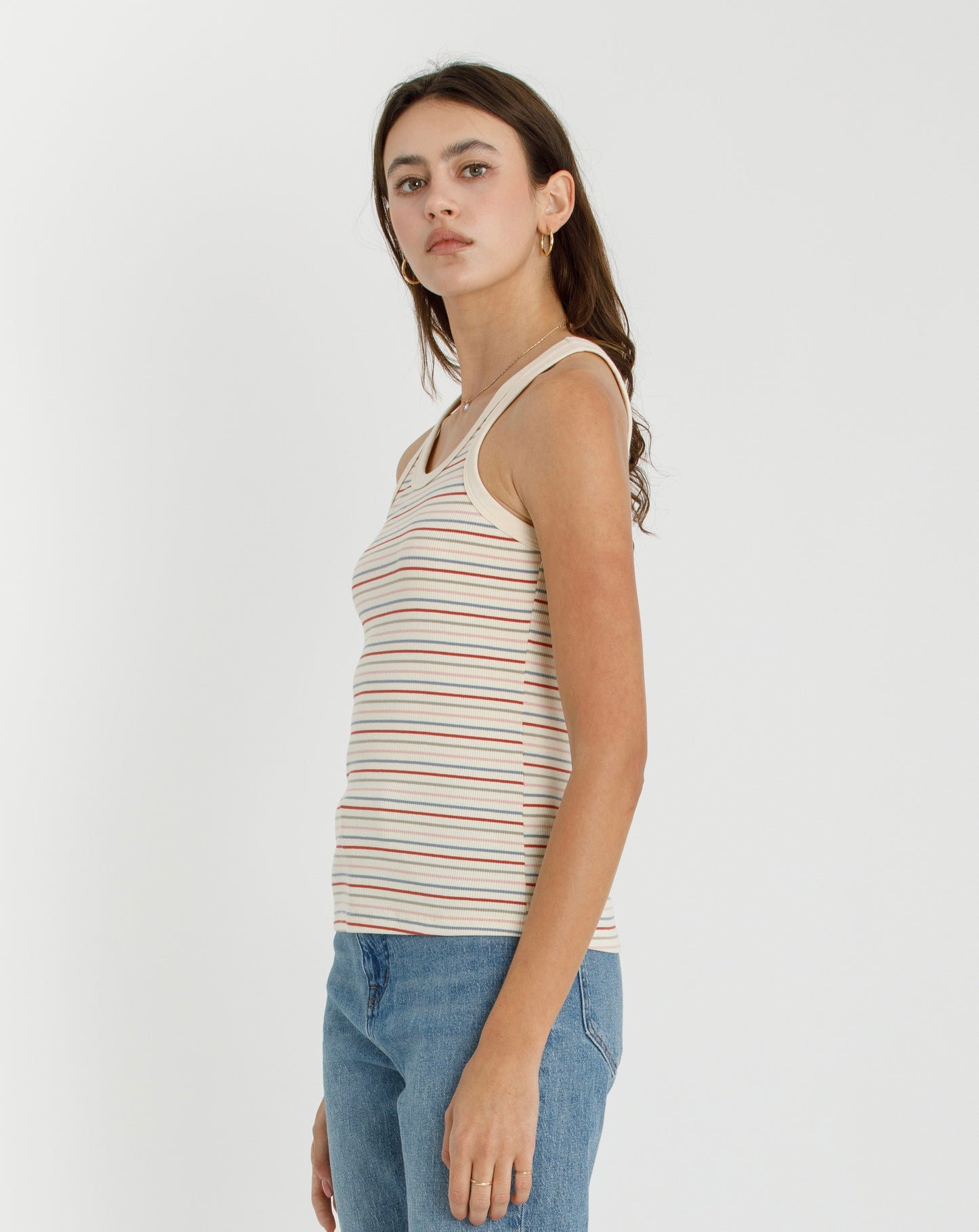 Stripe Ribbed Tank Top
