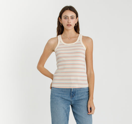 Stripe Ribbed Tank Top