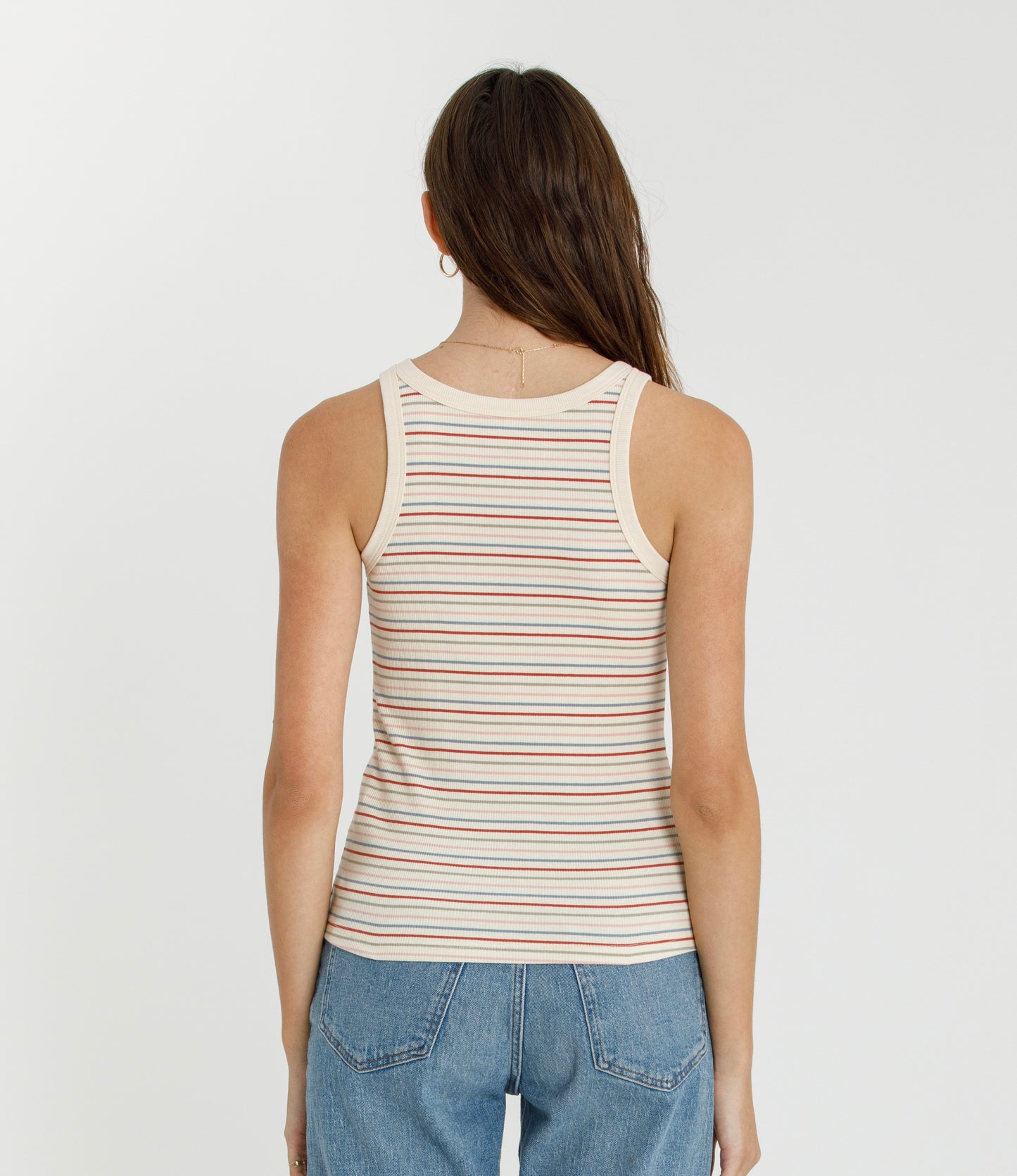 Stripe Ribbed Tank Top