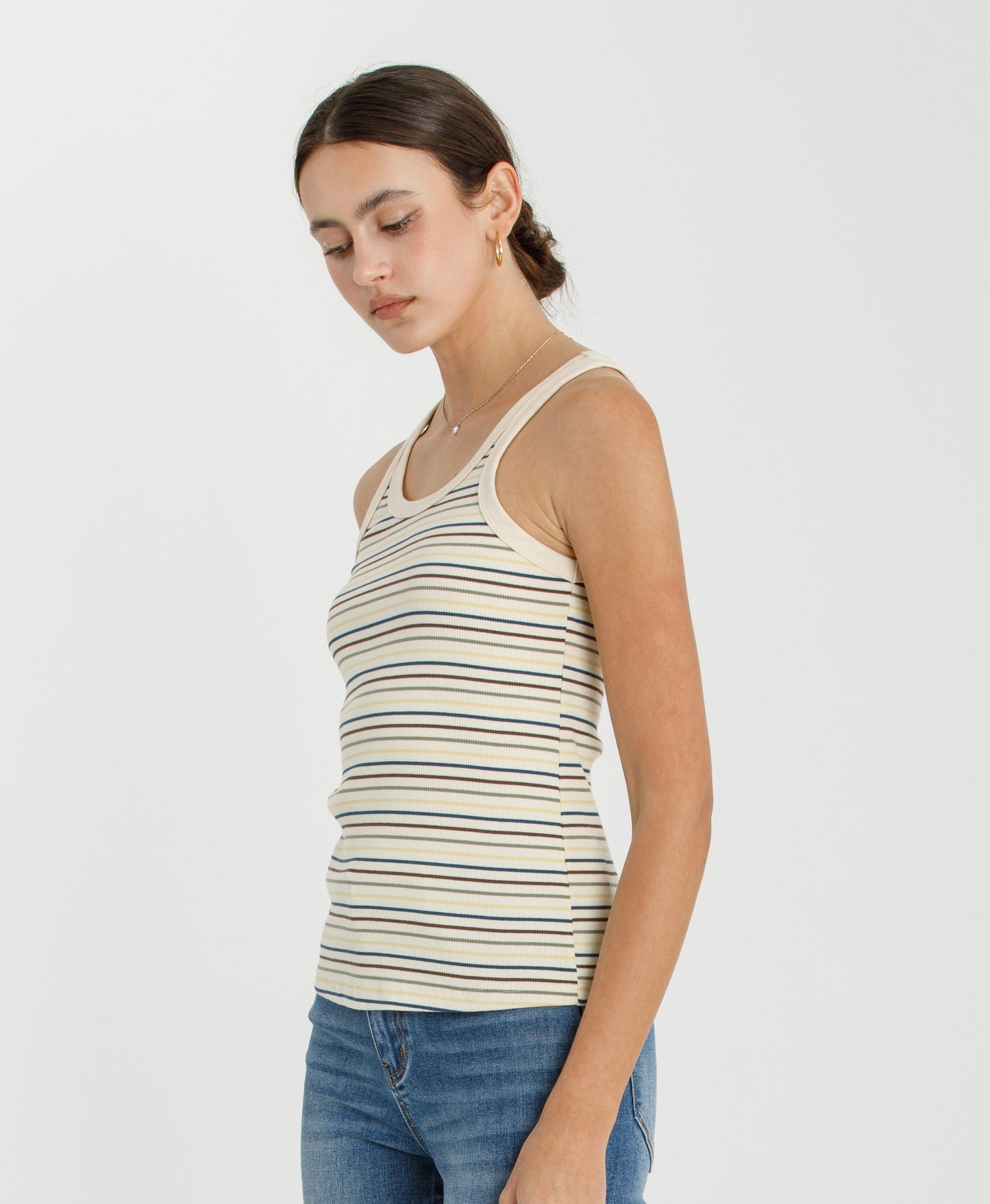Stripe Ribbed Tank Top