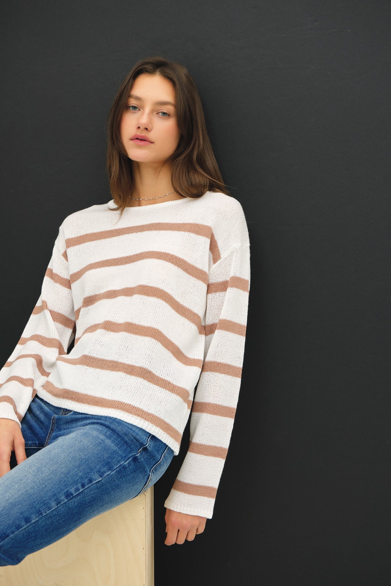 Stripe Relaxed Sweater