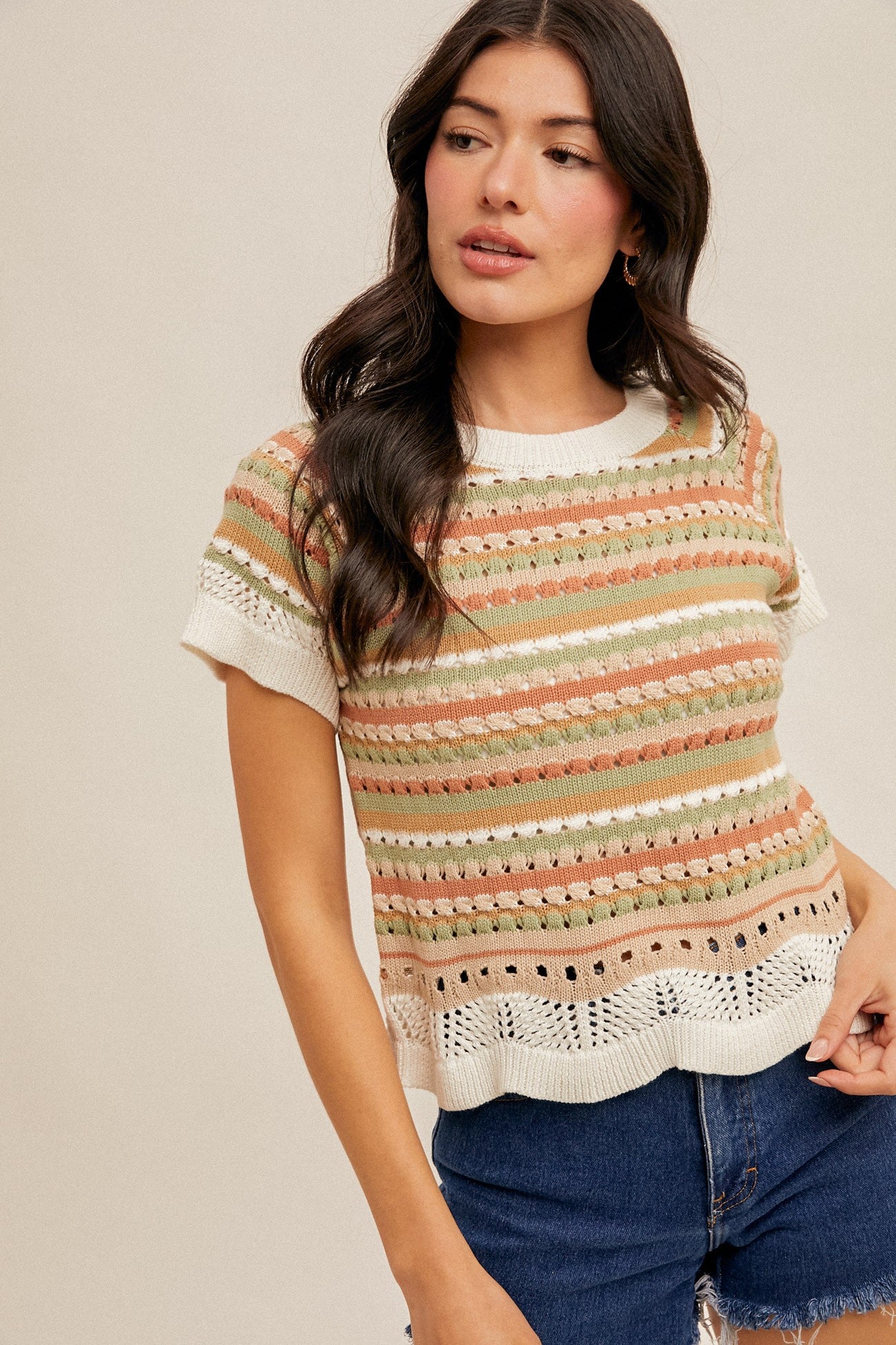 Multi Stripe Knit Top