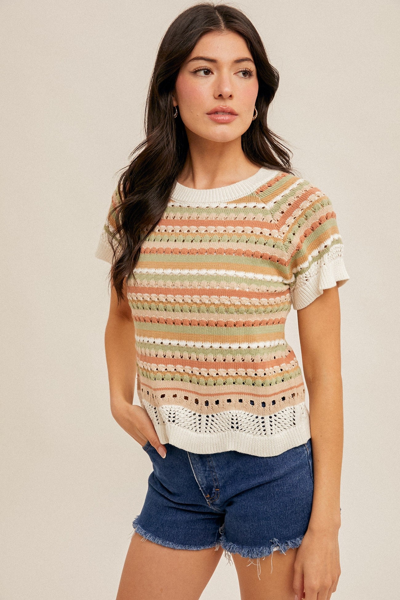 Multi Stripe Knit Top