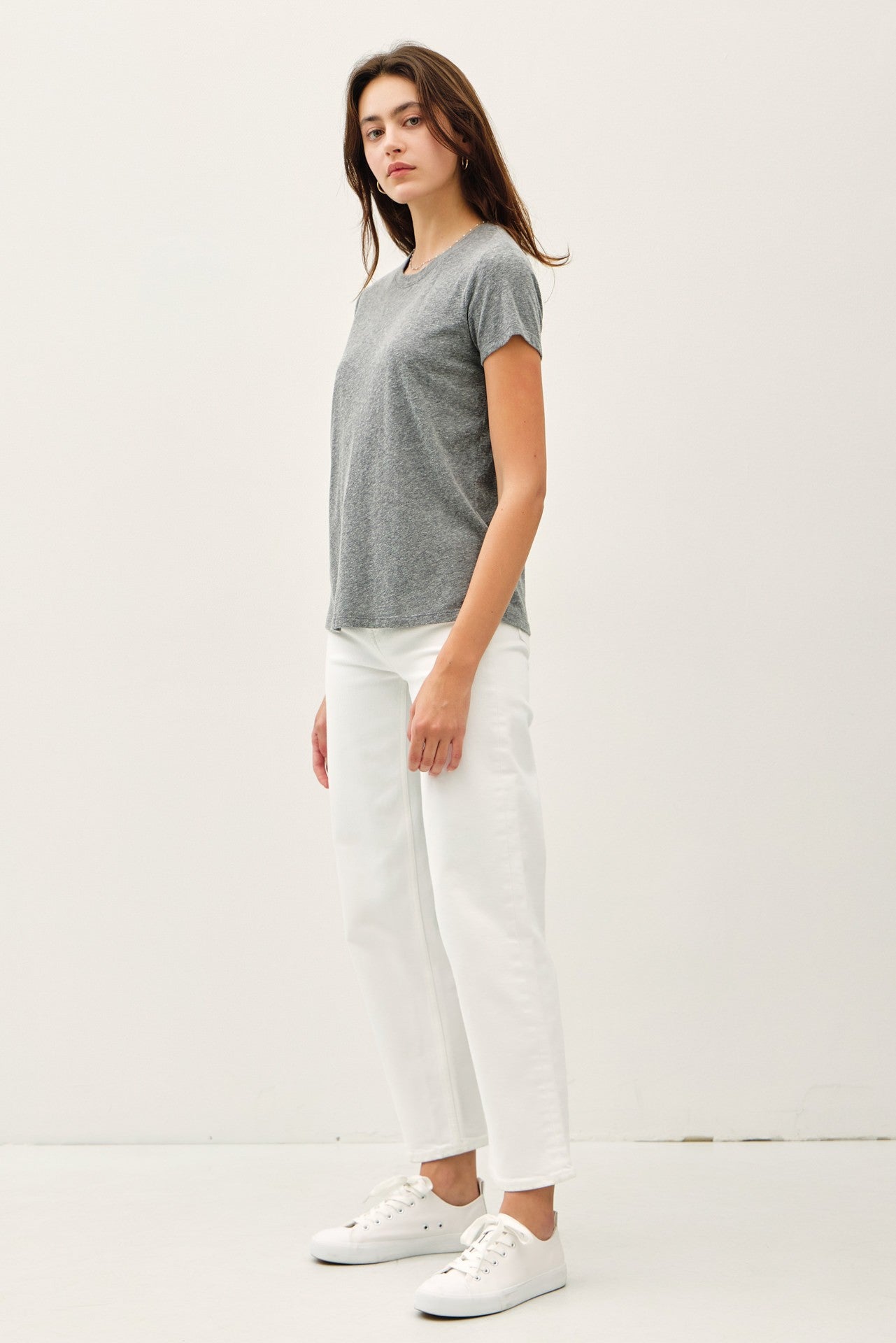 Soft Round Neck Solid Tee