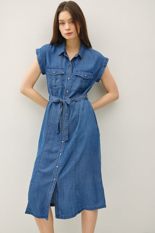 Tencel Denim Shirt Dress