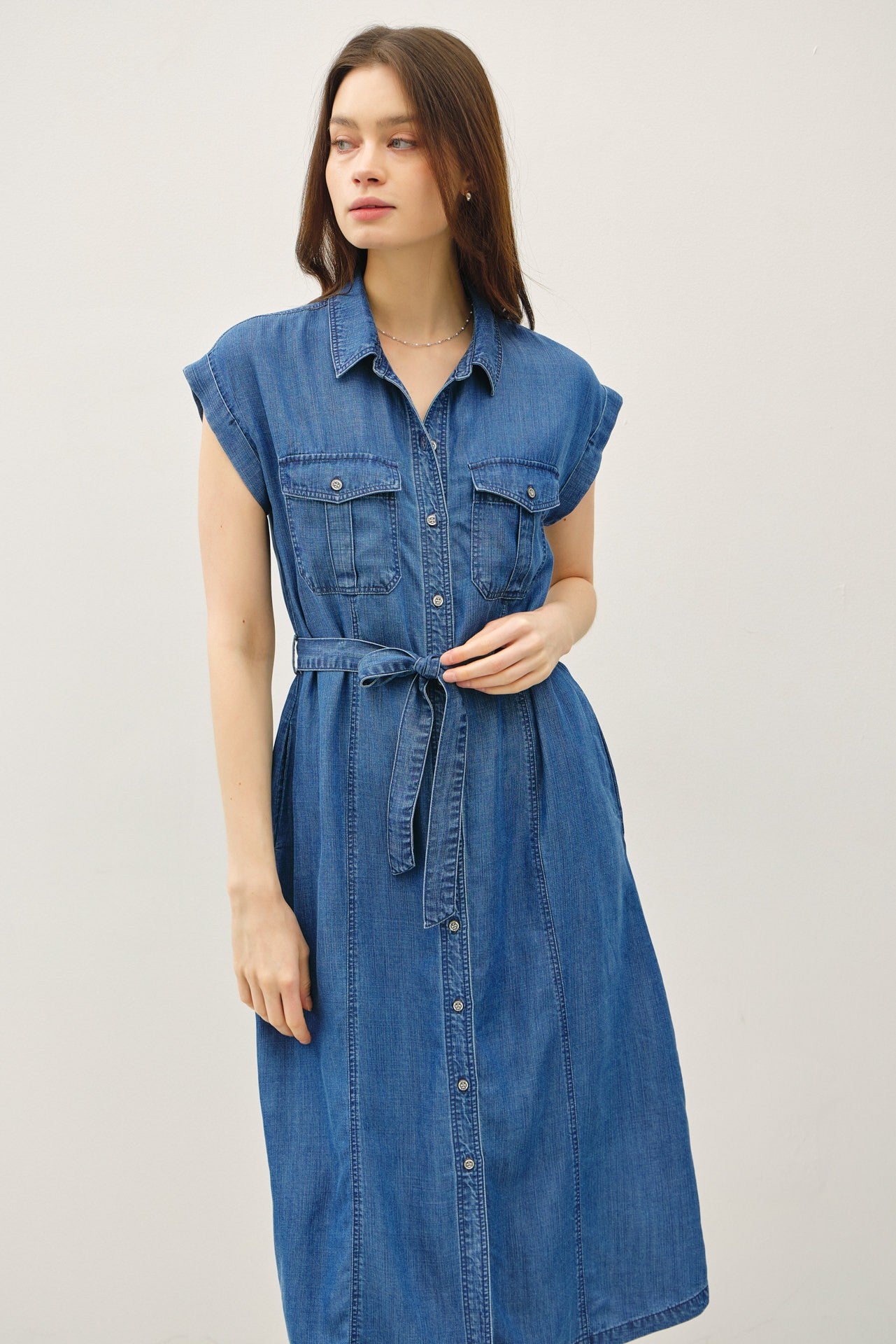 Tencel Denim Shirt Dress