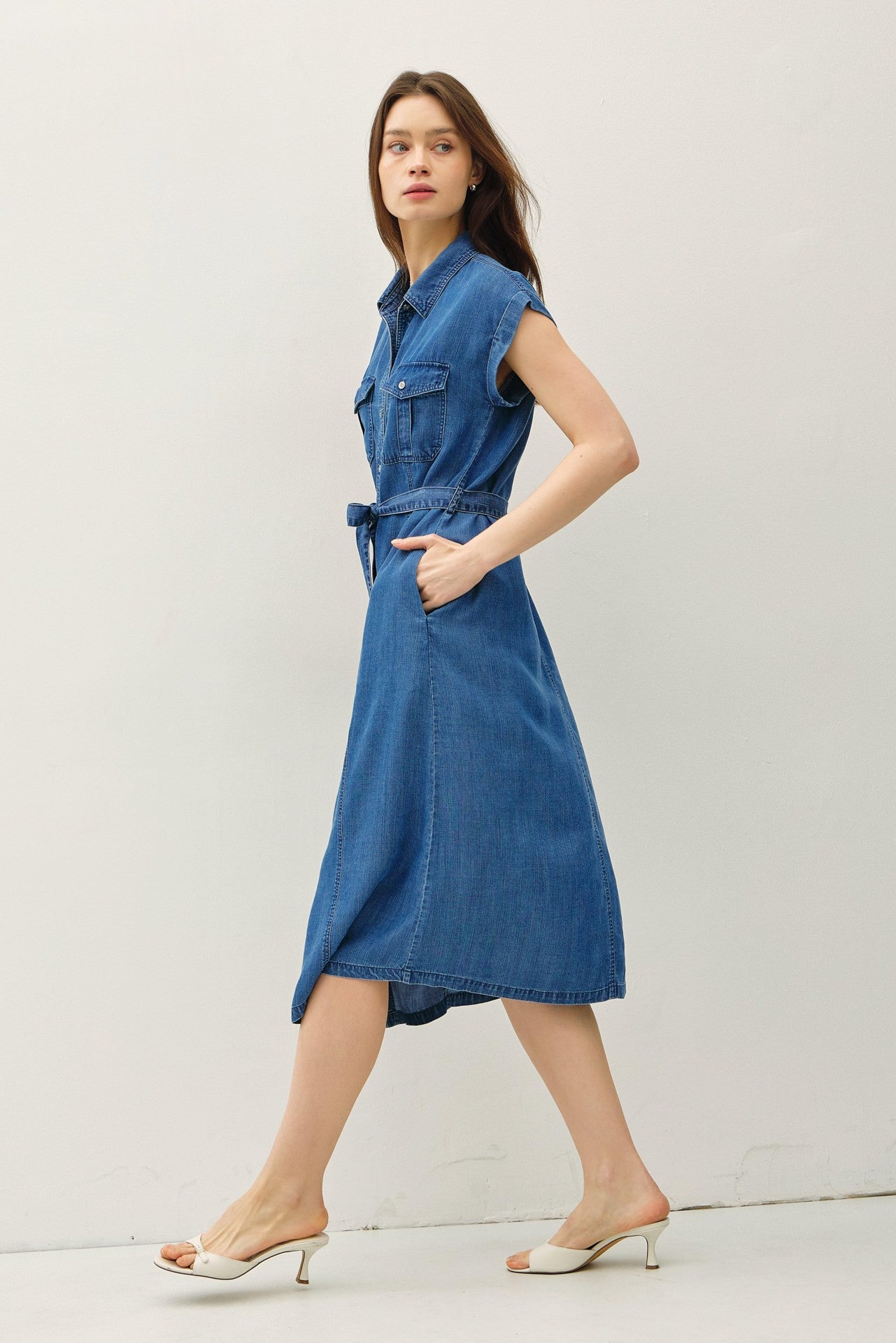 Tencel Denim Shirt Dress