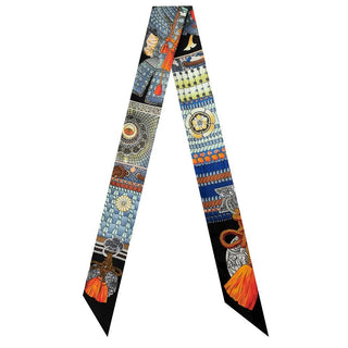 Multicolor Printed Twilly Scarf