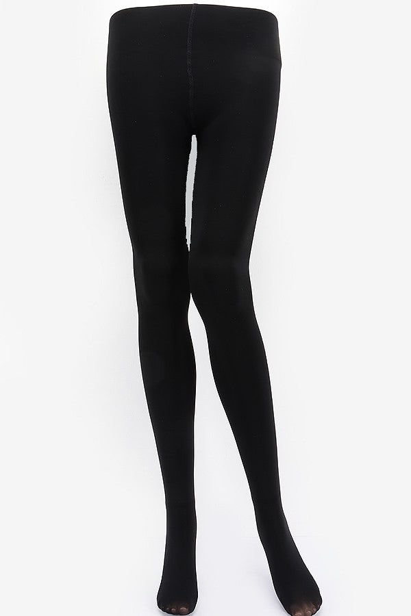 Warm Fleece Lined Tights in Black