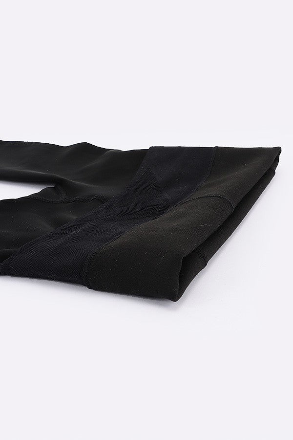 Warm Fleece Lined Tights in Black