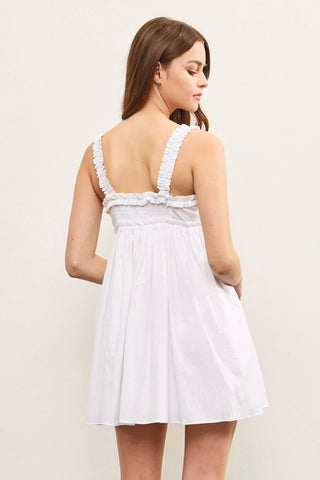 Elastic Shirring Strap Dress