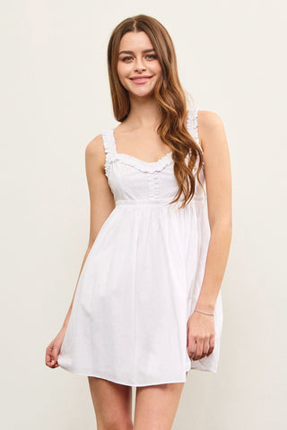 Elastic Shirring Strap Dress