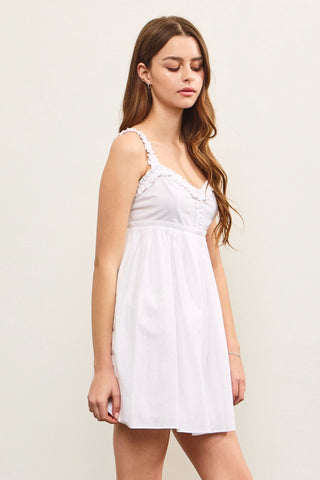 Elastic Shirring Strap Dress