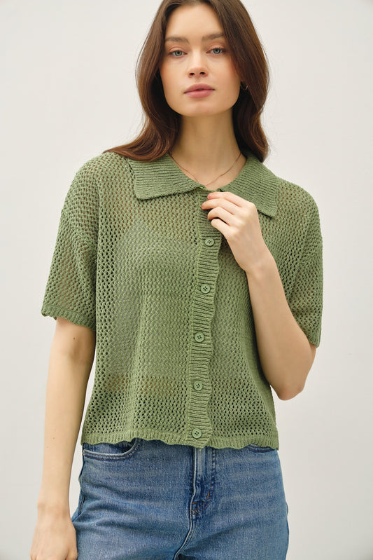 Crochet Collar Top