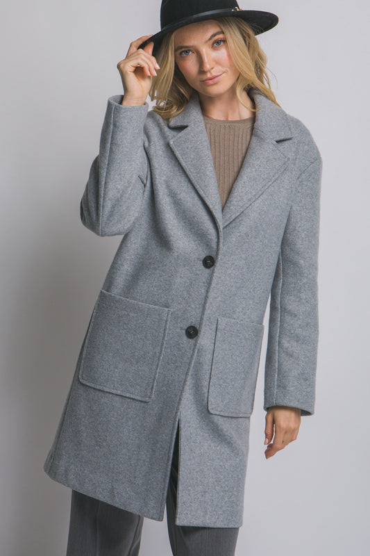 Mid Length Double Button Coat