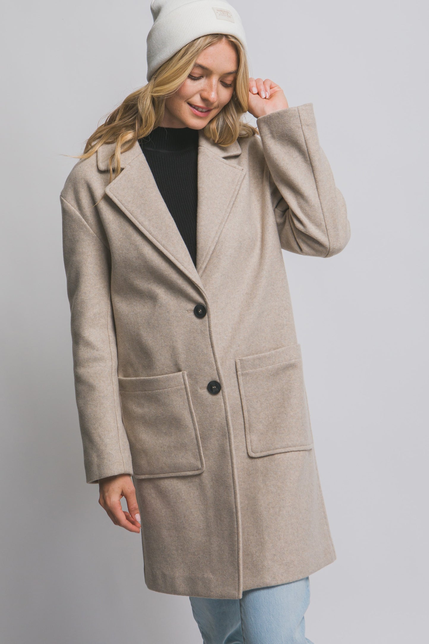 Mid Length Double Button Coat