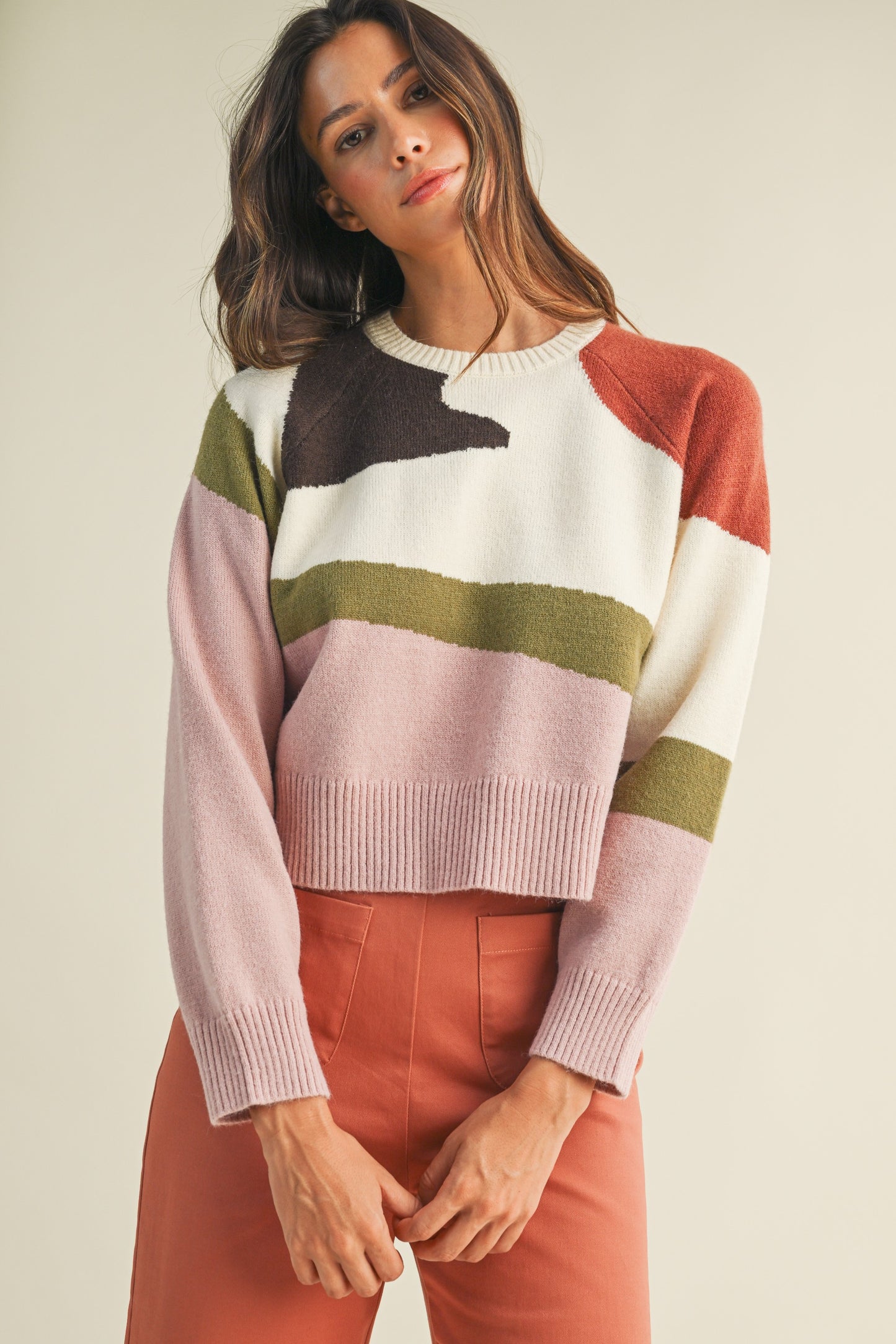 Multi Color Block Sweater