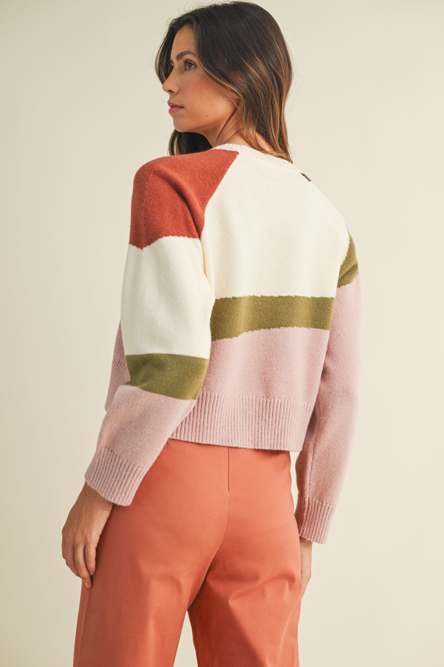 Multi Color Block Sweater