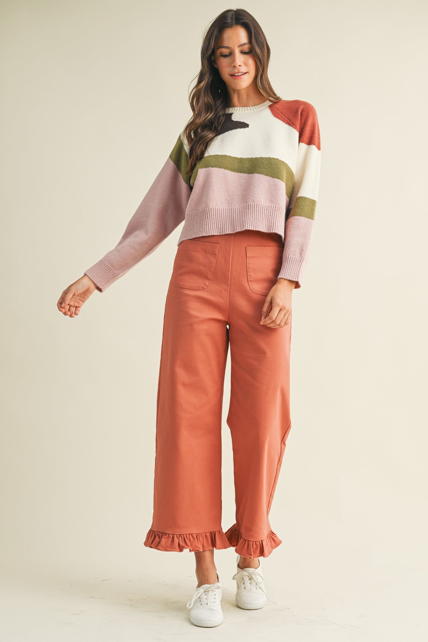 Multi Color Block Sweater