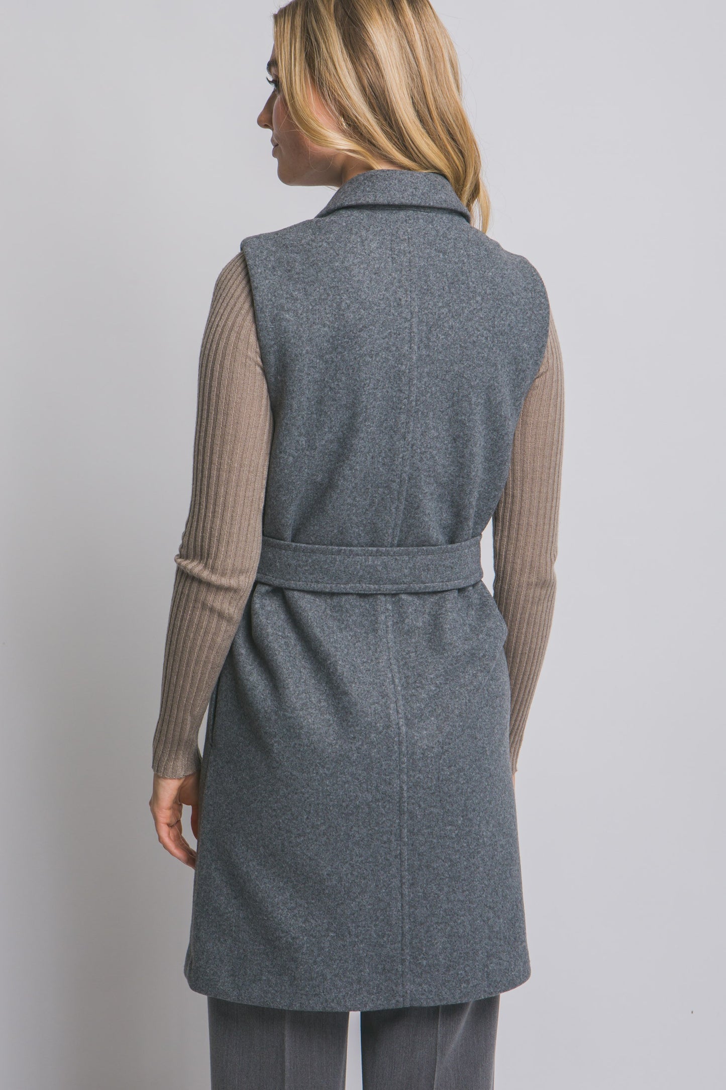 Lapel Collar Vest with Tie