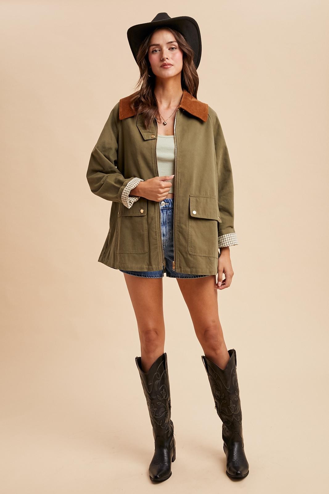 Corduroy Collard Jacket