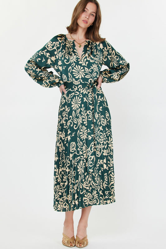 Hunter Pleated Maxi Dress