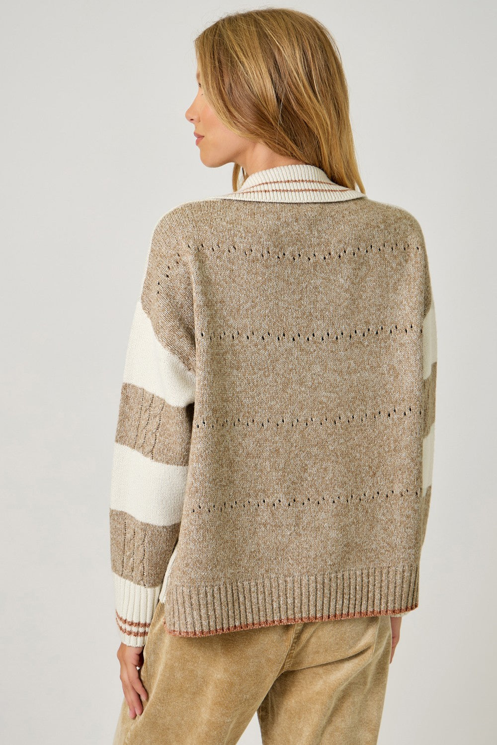 V-neck Multistripe Sweater