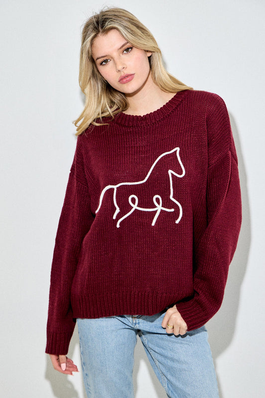 3D Horse Sweater