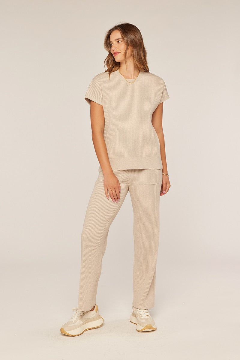 Rib Wide Leg Sweater Pants