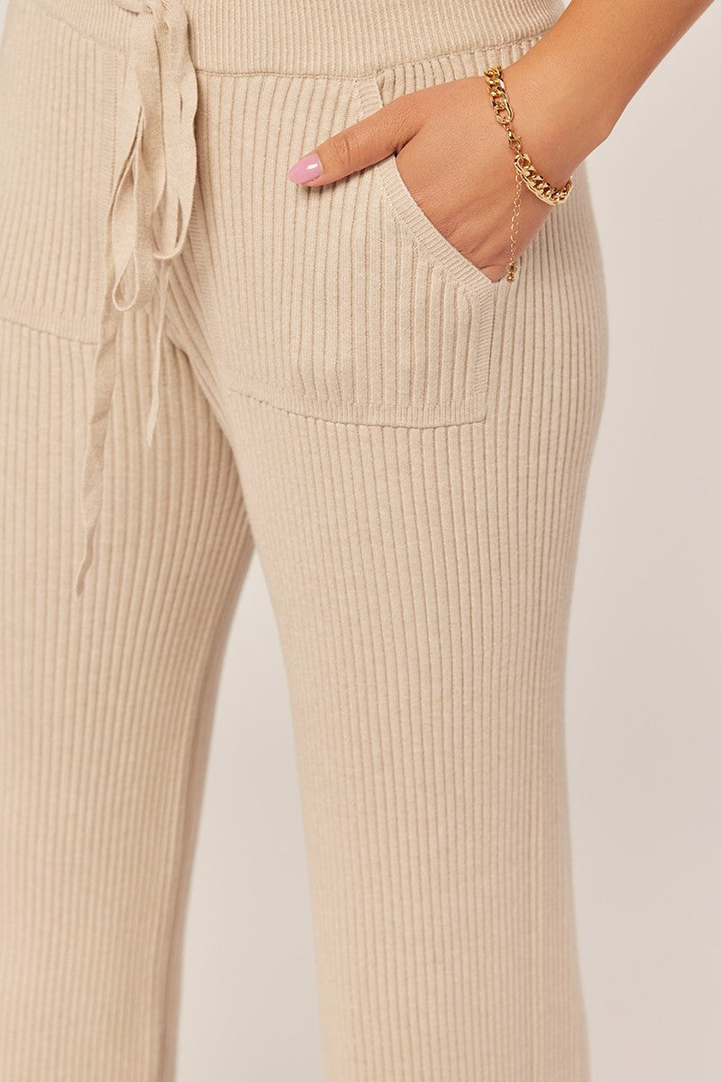 Rib Wide Leg Sweater Pants