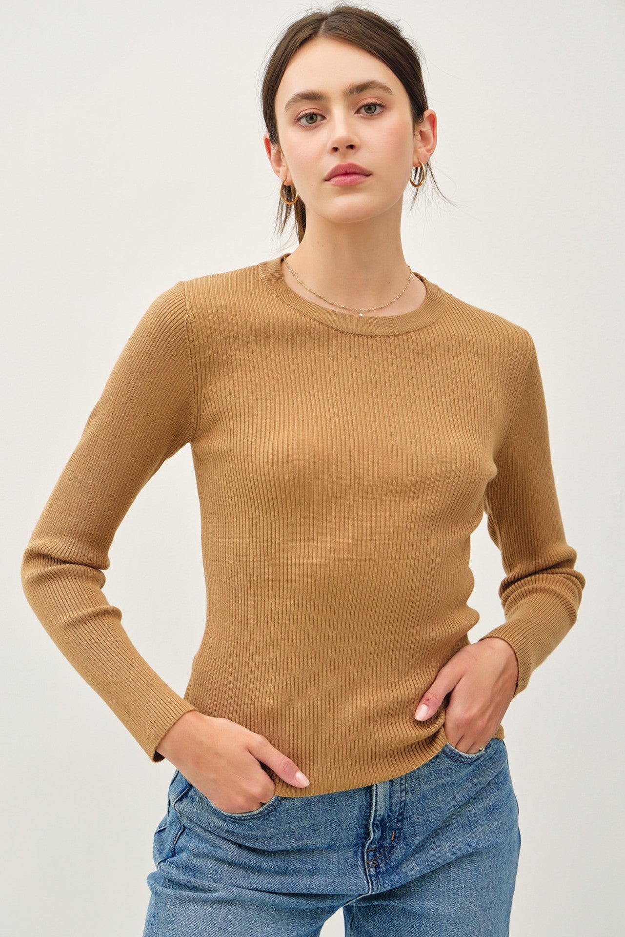 Long Sleeve Rib Top