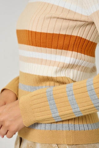 Color Block Ribbed Sweater