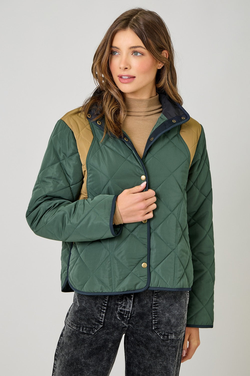 Color Blocked Padded Jacket