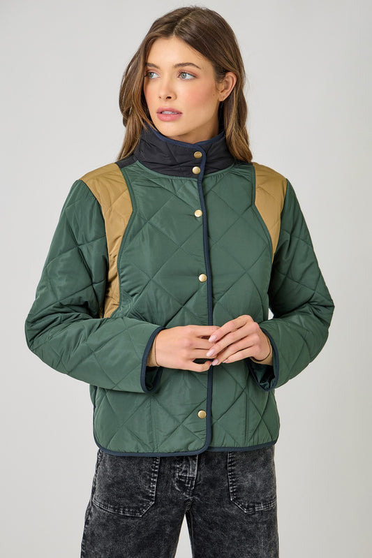 Color Blocked Padded Jacket