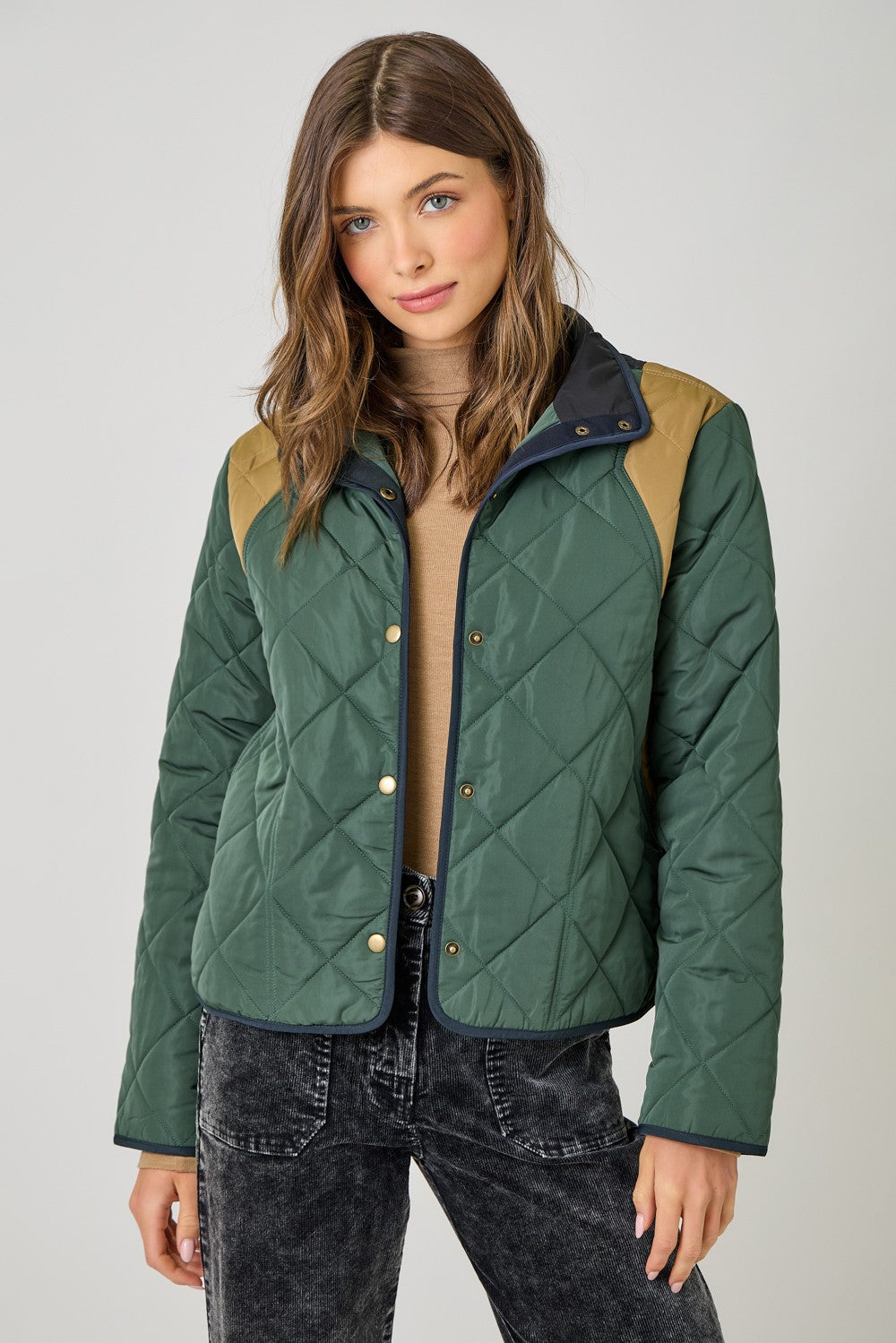 Color Blocked Padded Jacket