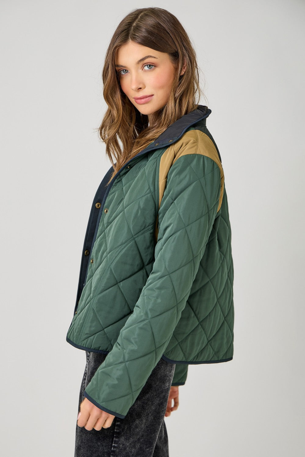 Color Blocked Padded Jacket