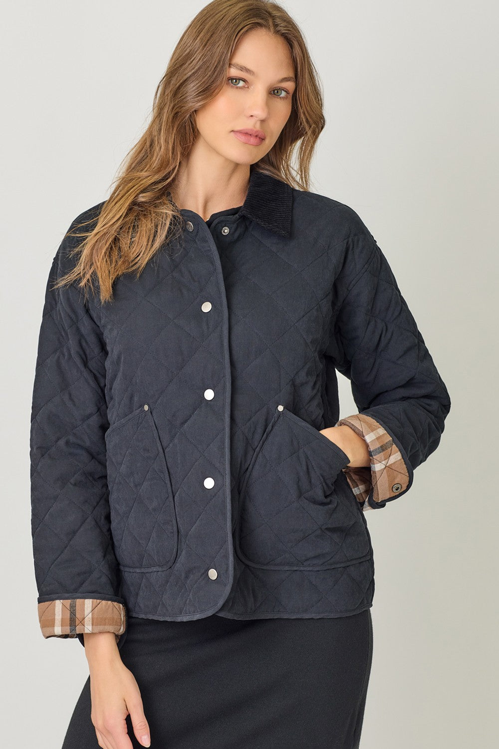 Contrast Quilted Jacket