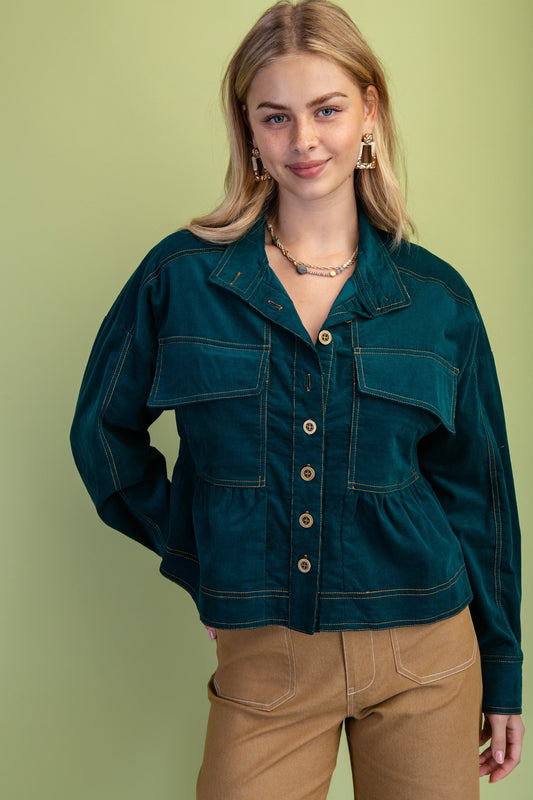 Corduroy Babydoll Jacket