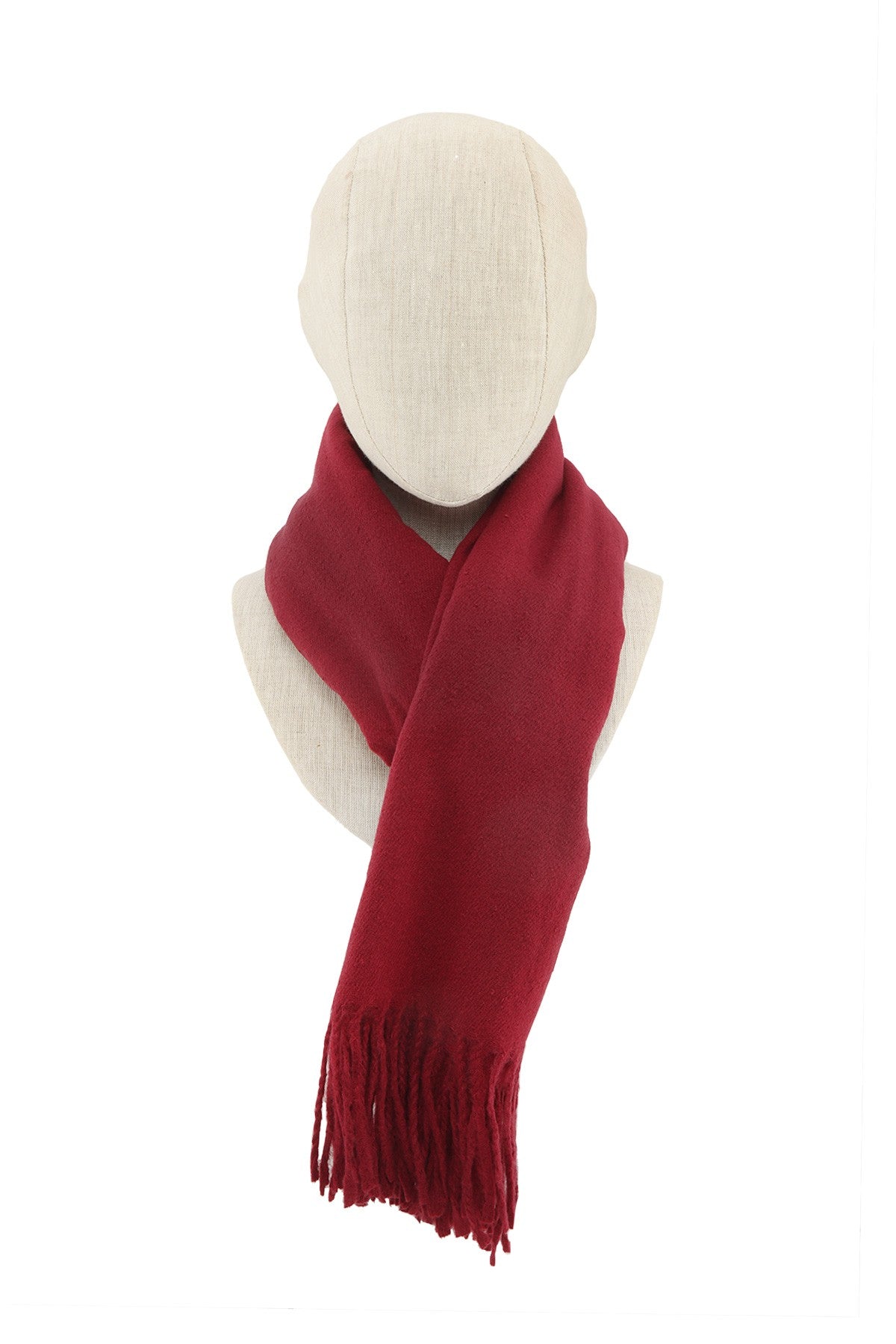 Solid Tassel Scarf