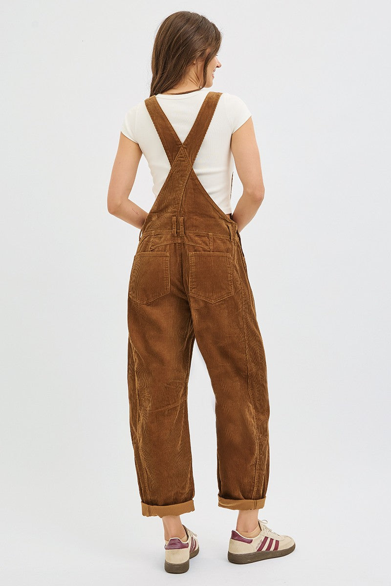 Corduroy Barrel Overalls