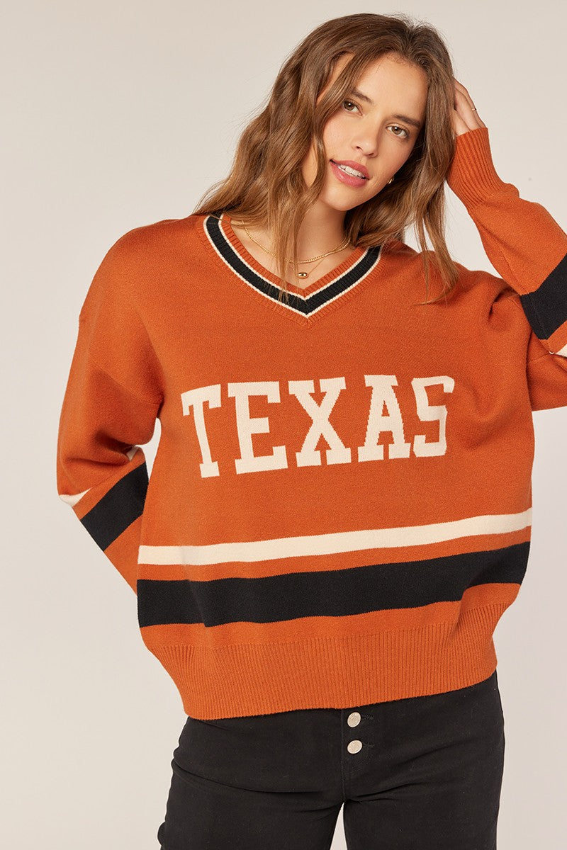 Texas V Neck Sweater