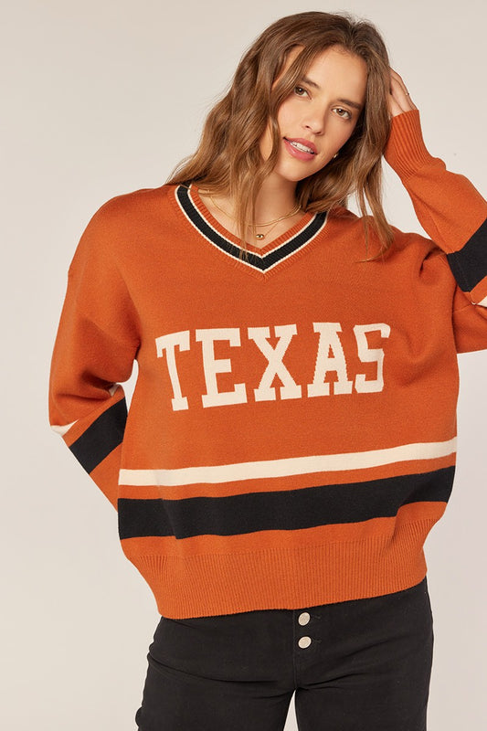Texas V Neck Sweater