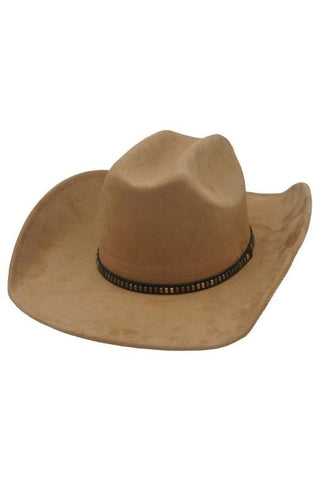 Stud Band Microsuede Cowboy Hat