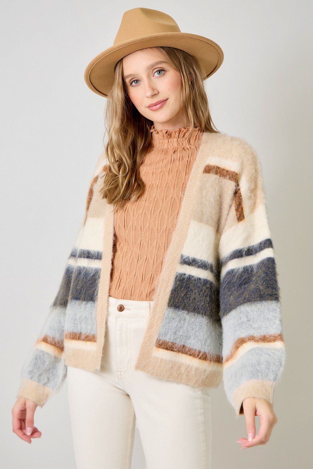 Ultra Soft Color Block Cardigan