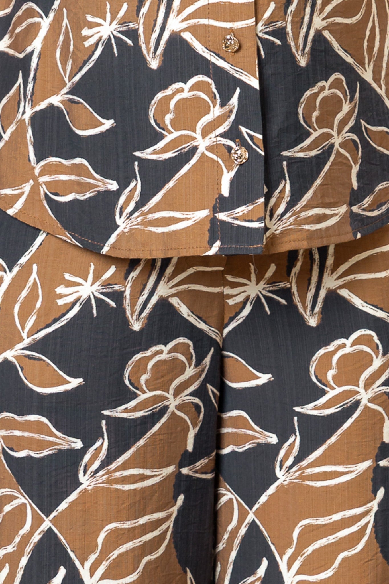 Floral Print Set in Black/Brown