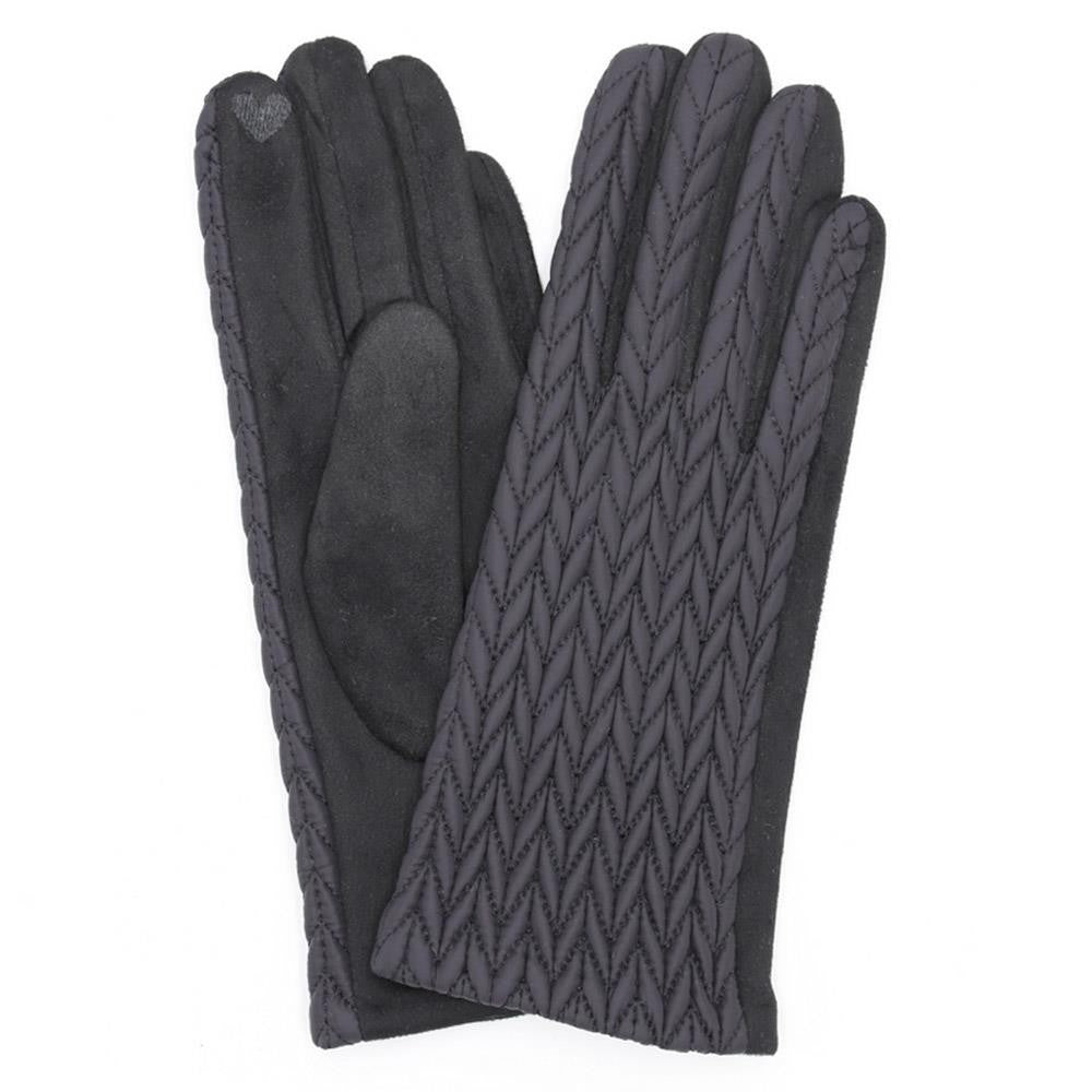 Quilted Pattern Smart Touch Gloves
