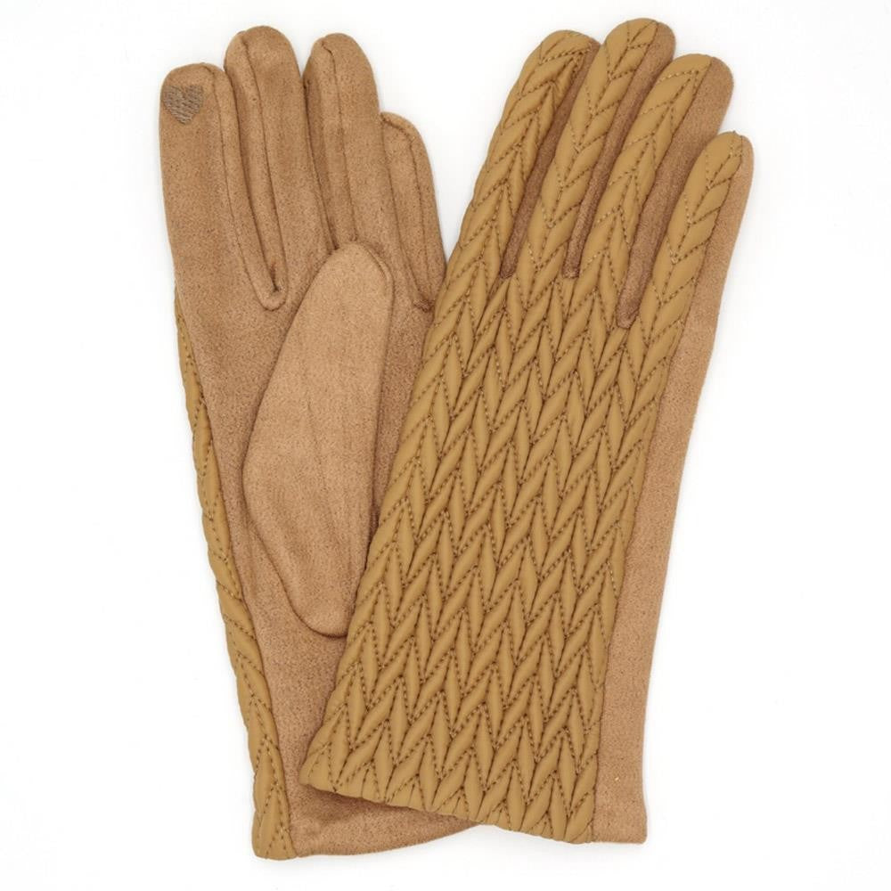 Quilted Pattern Smart Touch Gloves