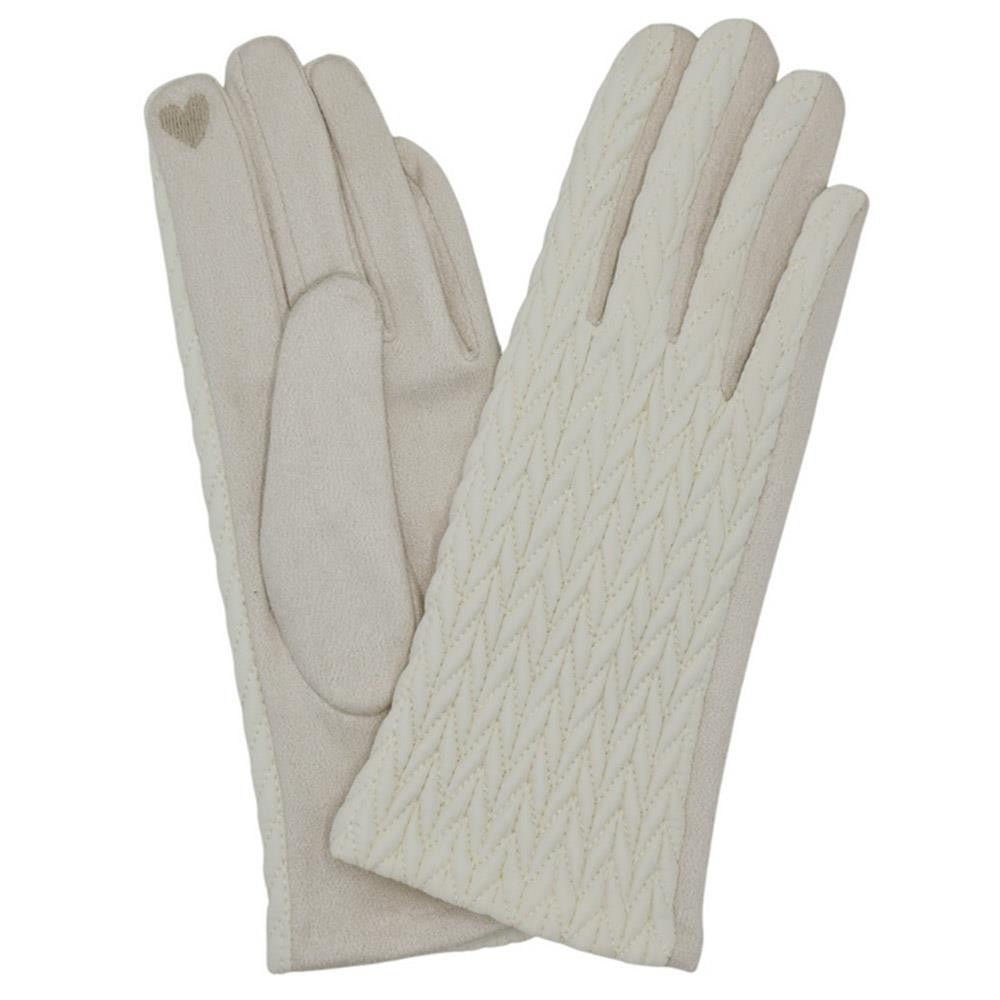Quilted Pattern Smart Touch Gloves