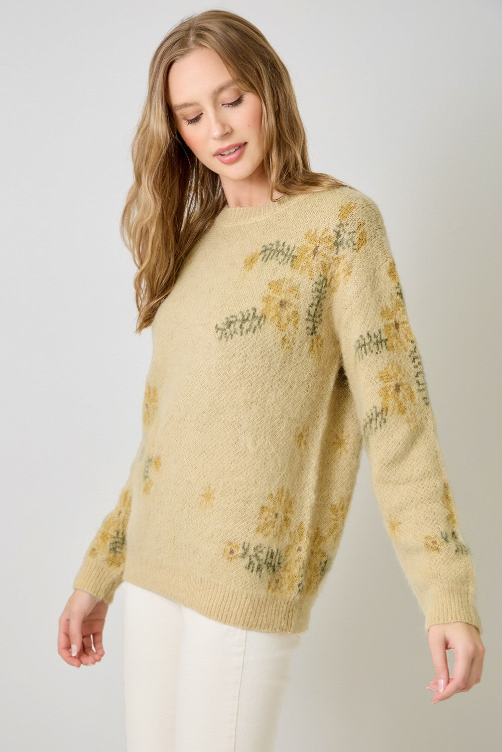 Floral Pullover Sweater